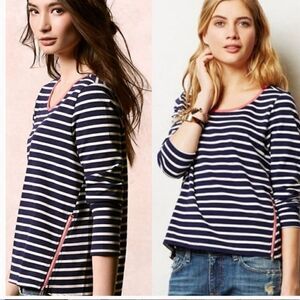 ANTHROPOLOGIE Lili’s Closet Stripe Zip Top-S